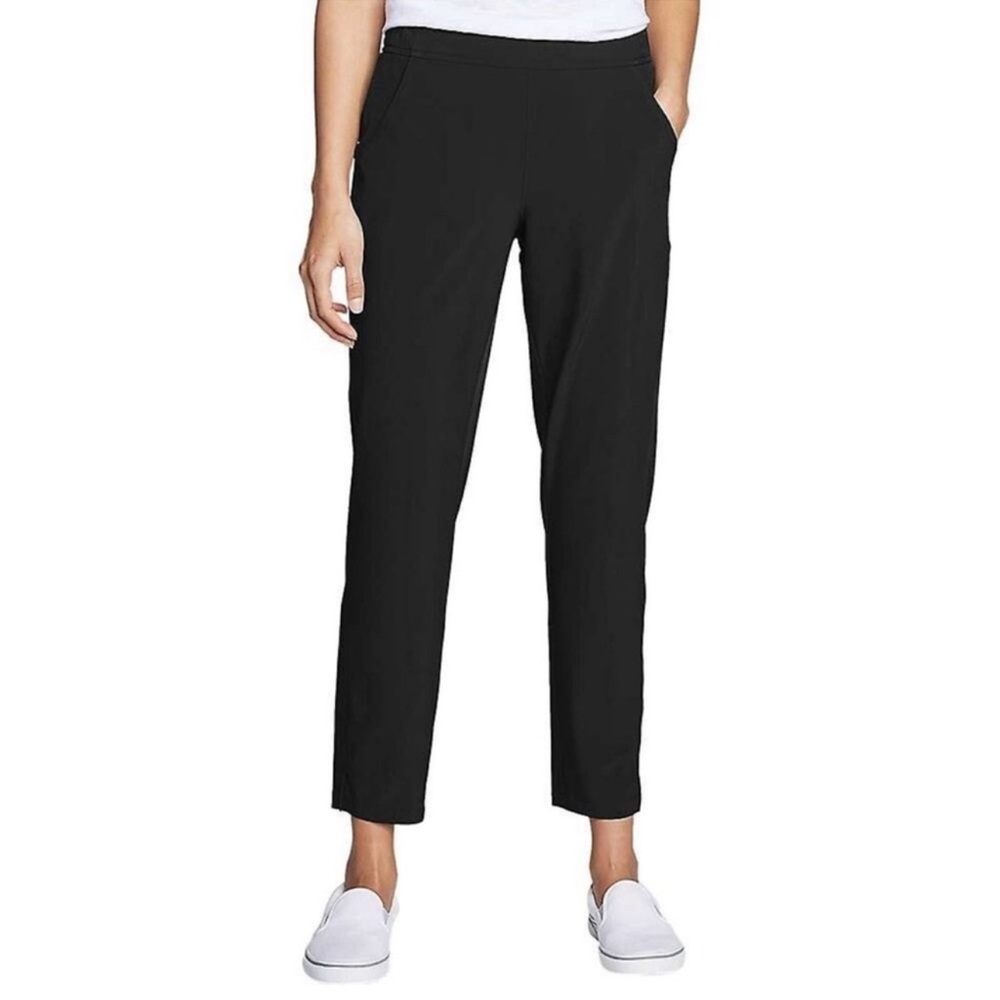 Eddie Bauer Traveler Lightweight Easy Pants Black Pull On Waistband 2023-XXL